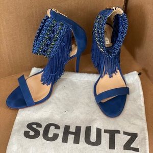 Schutz blue heels